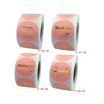 1.5 inch Kawaii Cute Christmas thank you Stickers Pumpkin Sealing Halloween Sticker Roll for gift packaging  decoration 100pcs