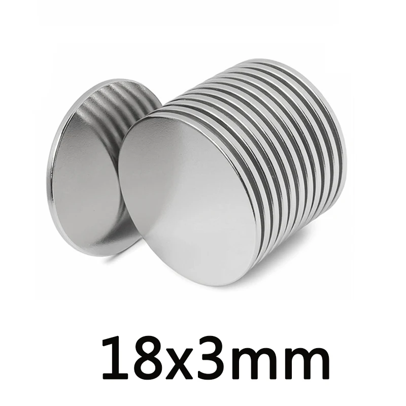 

15/30/60pcs Small Super Strong 18x3mm Rare Earth Craft Permanet Neodymium Magnet 18mm*3mm Magnet Round