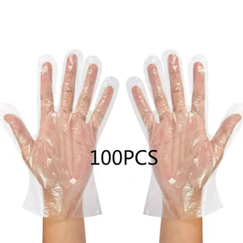

100PCS Food Plastic Gloves Disposable Gloves for Restaurant Kitchen BBQ Eco-friendly Food Gloves Fruit Vegetable Gloves