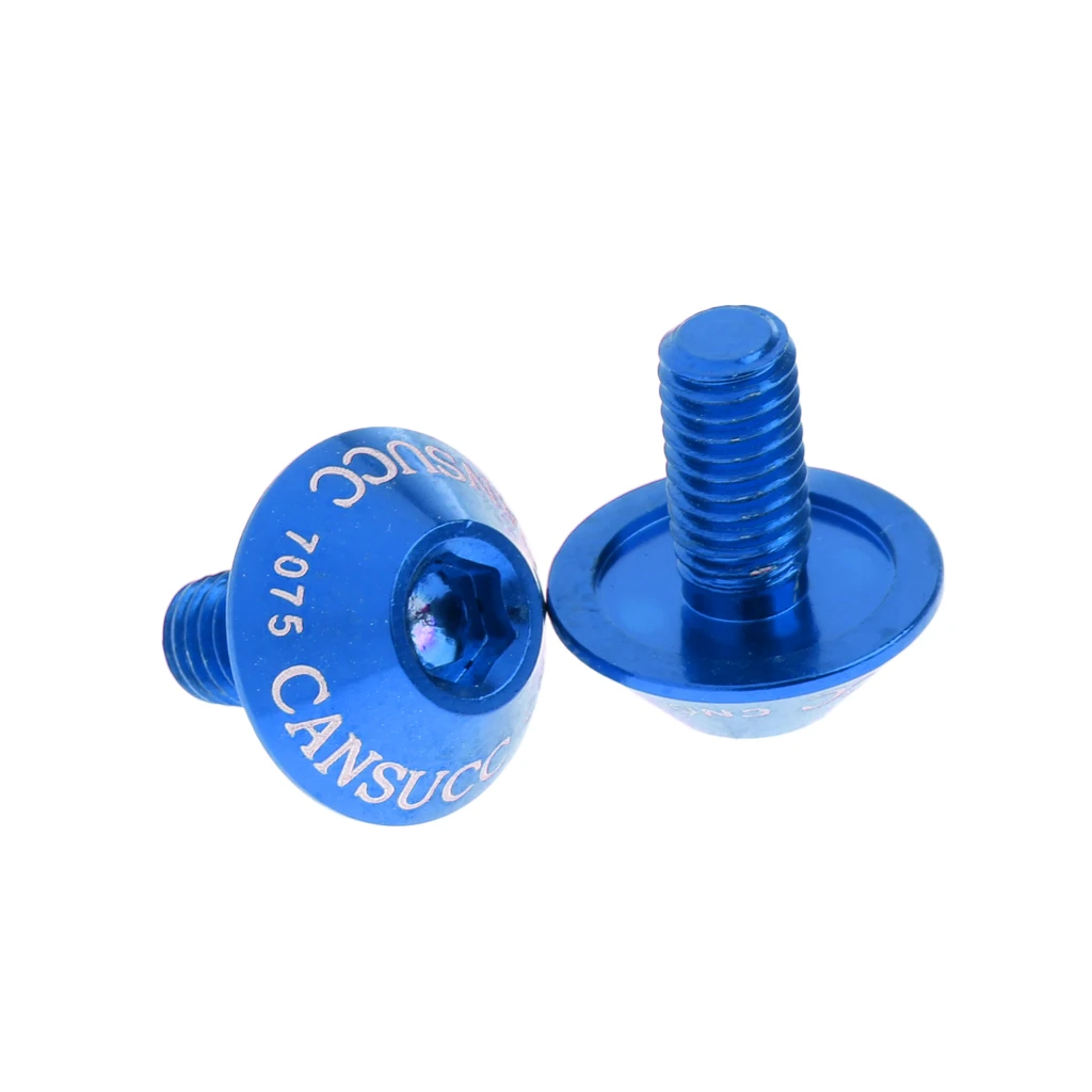 Blue 2 шт. M5x10mm Болты Винты с шестигранной головкой Винты для горного велосипеда Велоспорт - Цвет: Blue
