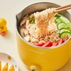 220V Mini Electric Multi Cooker Portable Electric Hotpot Cooking Machine Electric Yellow sally brown Hot Pot nine sun 2