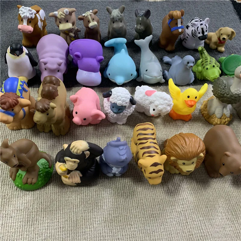 Random 5/10/15pcs Fisher Price Little People Zoo Animal Figure Doll Toy Kid Gift 