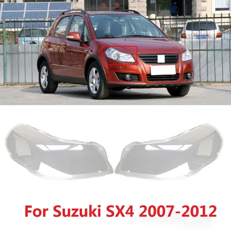 CAPQX 2 шт для Suzuki SX4 2007-2012 спереди головной светильник Стекло яркая обложка фары