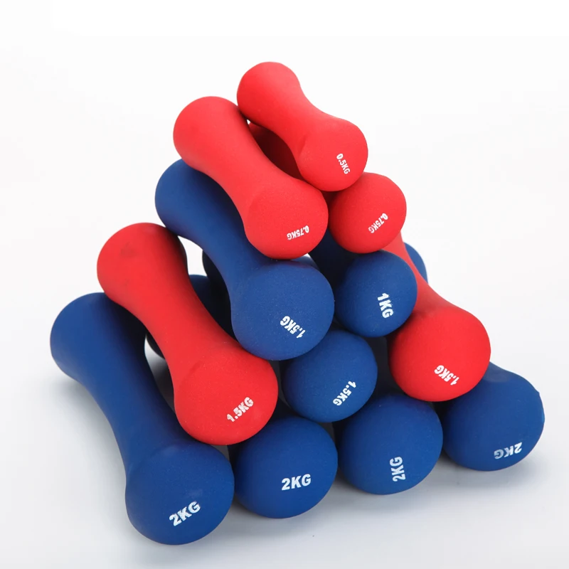 

2* 0.75kg / Pcs Bone-shaped Matte Dumbbell Plastic Soak Dumbbell Fitness Dumbbell Dedicated To Female Weight Loss