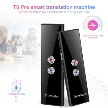 

T8 Smart Translator Mini Wireless Voice Translator Multi-language APP Bluetooth Translators Intelligent Accessories
