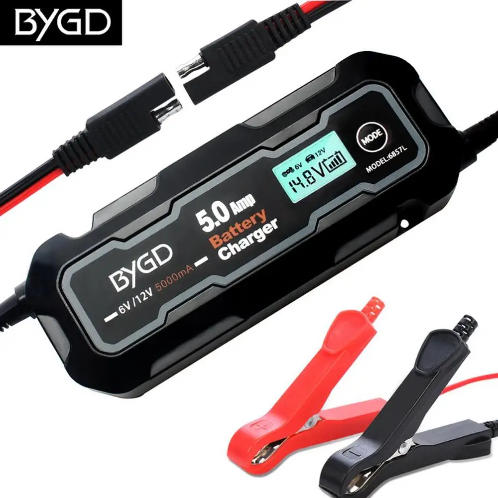 

Car Battery Charger 6 / 12V Intelligent Battery Meter with Multiple Protections Battery Charger for Motorcycles
