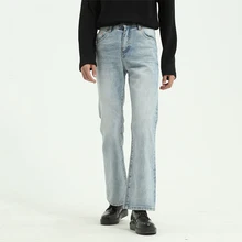 

DIMI Men's Wea High Street Hip Hop Casual Flare Jeans Pant Male Japan Korea Vintage Denim Trousers Pants Spring New