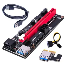 Câble d'alimentation Usb 3.0, Ver009 Pci E Riser Ver 009S Express 1X 4X 8X 16X, carte Sata 15 broches à 6 broches 