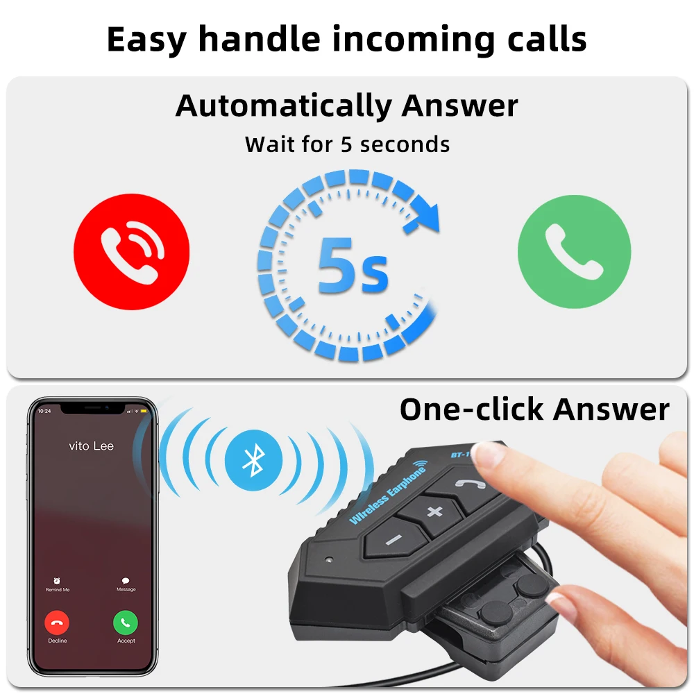 Deelife Bluetooth гарнитура для шлема мотоцикла наушники громкой связи Авто Мото Мотор