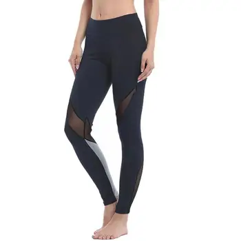 

Women Fitness Pants High Waist Sports Elastic Slim Mesh Leggings Gym Jogging Fit Sports Push Hip Trousers Fitness Leggings