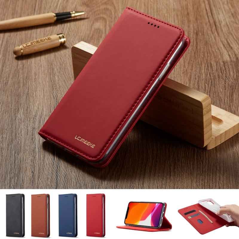 

Leather Case for Samsung Galaxy Note 10 card slot holder stand flip TPU soft cover Samsung Note 10 Plus Phone Case For Note 9