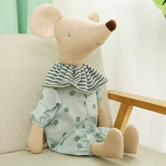 Cute Mailleg Mice Doll Plush Mouse Calm Toys Infant Baby Appease Toy Kawaii Stuffed Kids Gifts Cloth Doll Girls Photography Doll