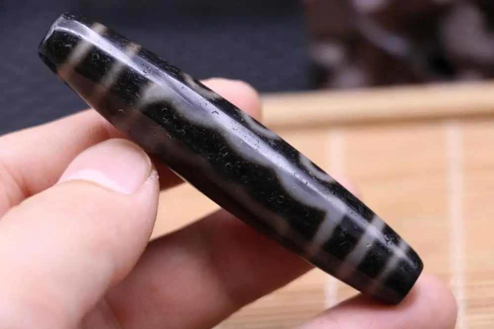 

Волшебный Тибетский Старый Агат 78 мм 5 глаз 8 полосатый Тотем бусины дзи кулон