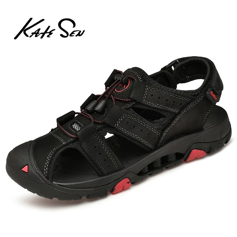 

New Men Sandals Comfortable Beach Summer Leather Sandals Men Roman Summer Flip Flop Outdoor Water Trekking Shoes Big Size 39-48