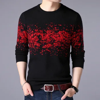 

2019 Men Sweater Casual O-Neck Pullover Men Clothes Autumn Winter New Arrival Top Sost Warm Male Cashmere knit Sweaters S-3XL