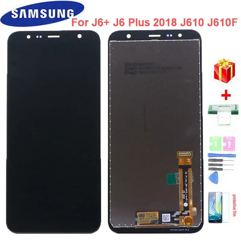 Оригинальный J6 плюс ЖК-дисплей для Samsung Galaxy + 2018 J610 J610FN SM-J610F с сенсорным экраном