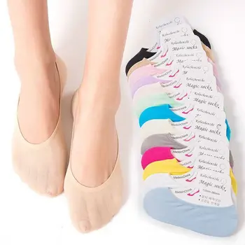 

10Pairs Casual Ultrathin Silicone Non-slip Breathable Sock Women Girls Invisible Low Cut No Show Socks Loafer Boat Sock Summer