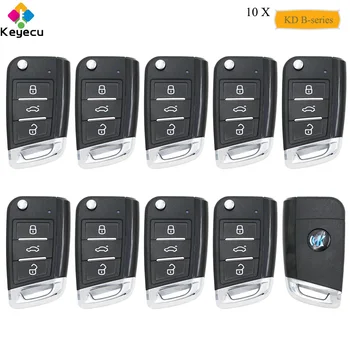 

KEYECU 10PCS/Lot MQB Style KEYDIY B-Series KD Universal Remotes Key With 3 Buttons - FOB for KD900 KD900+ KD-X2 Mini KD P/N: B15
