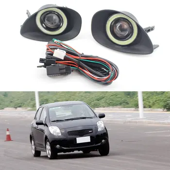 

2pcs Bumper Fog Lights Daytime Light LED Fog Lamp Light Halogen Bulb For Toyota Yaris Hatchback 2008-2010 Car Accessories