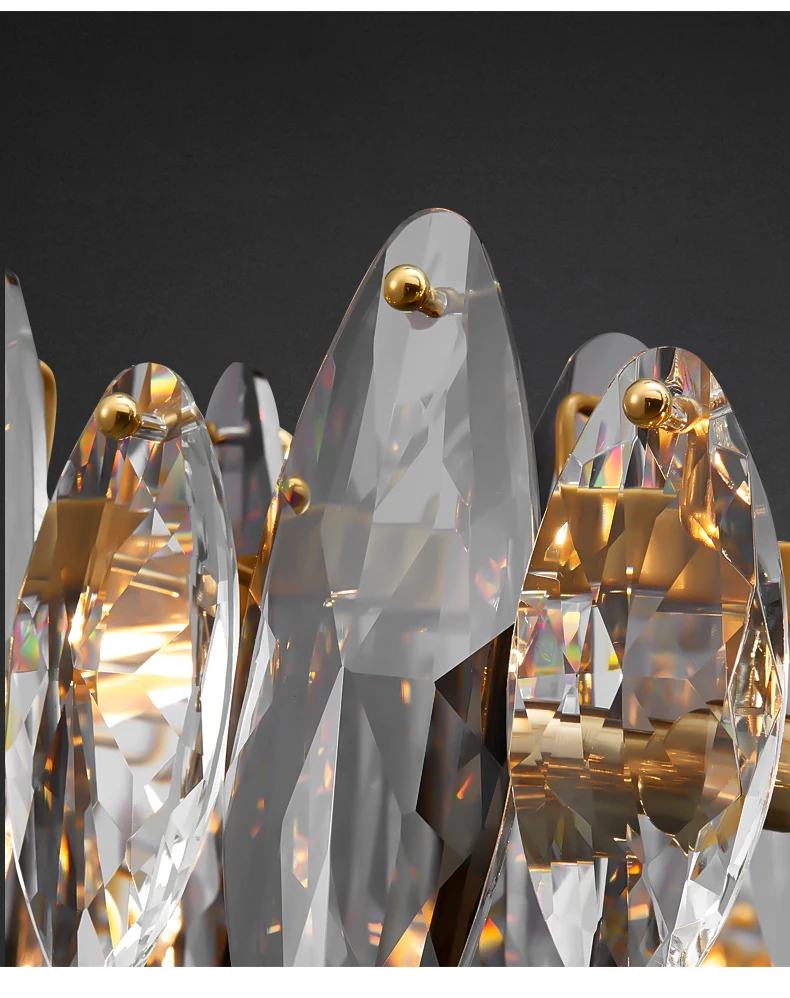 Modern Crystal Leaves Chandelier For Dinning Room