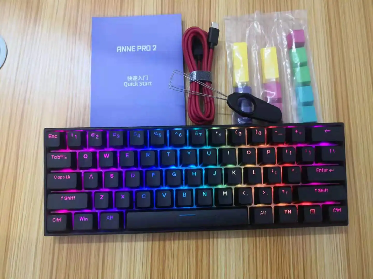 Miniteclado mecánico Portátil con Bluetooth 60%, teclado inalámbrico para jugadores, Gateron, desmontable