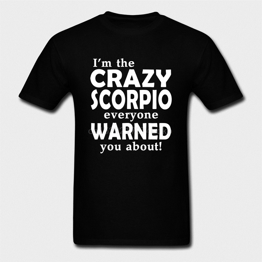 Мужская футболка с коротким рукавом женская Im The Crazy Scorpio все предупредили вас о