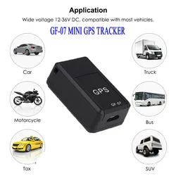 Rastreador GPS para vehículo GF07 Ultra Mini, sistema de localización de coche en tiempo Real, dispositivo de seguimiento magnético GSM/GPRS