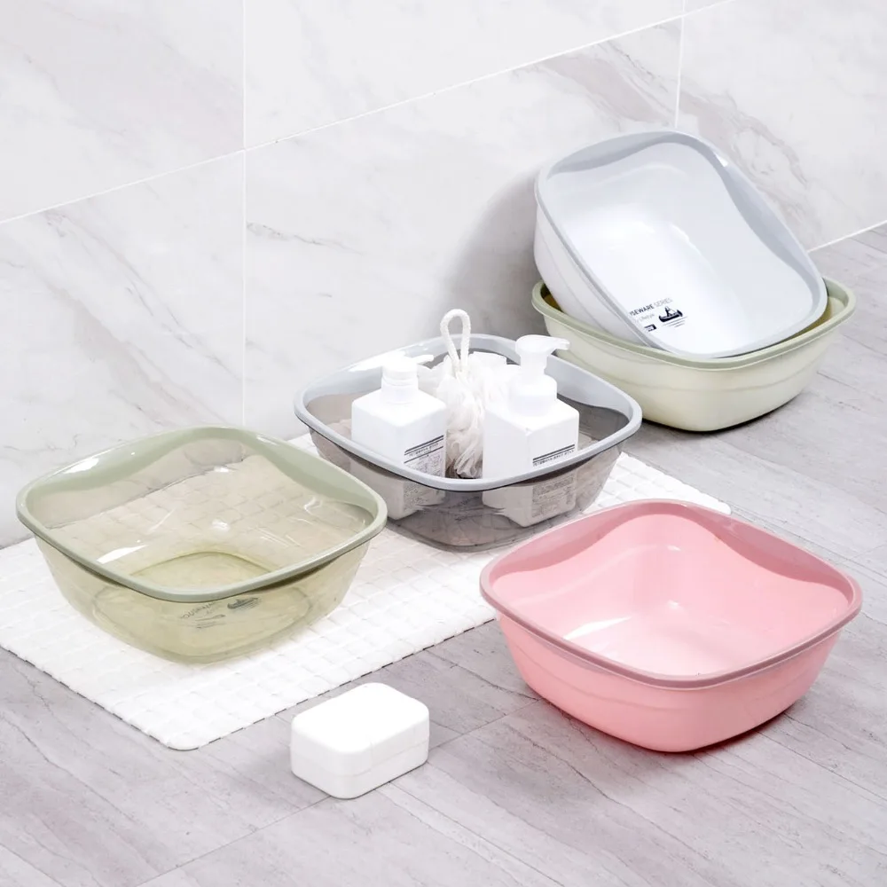 Прозрачный уплотненный пластиковый умывальник для ванной, кухни, умывальника, фруктов, овощей, моющего контейнера для хранения