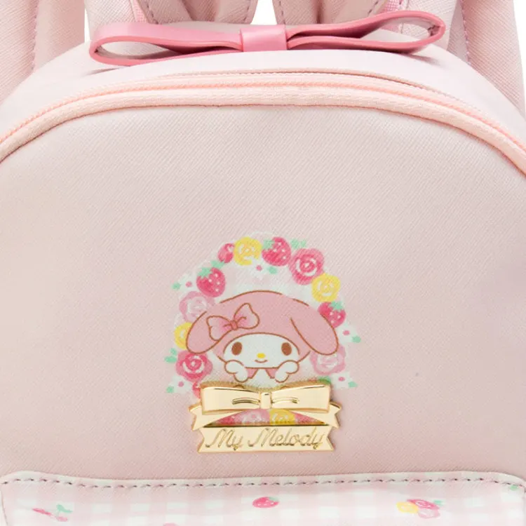 Милый маленький розовый рюкзак с заячьими ушками My Melody кожаный Детский рисунками