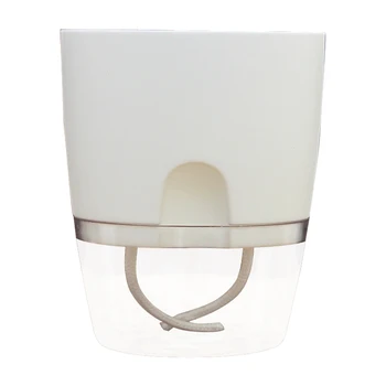 

Decoration Planter Breathable Easy Clean Indoor Outdoor Water Container Self Watering Reusable 2 Layer Flower Pot Home Garden