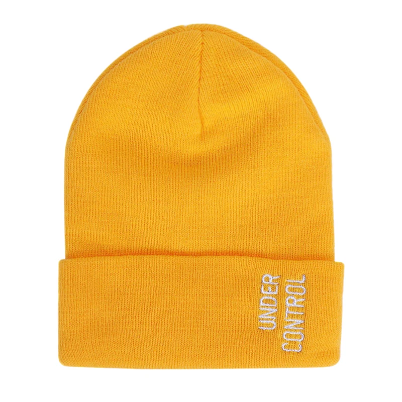 Fashion Winter Hats for Woman Casual Beanies for Men Women Warm Knitted Winter Hat Fashion Solid Hip-hop Beanie Hat Unisex Cap - Цвет: Yellow