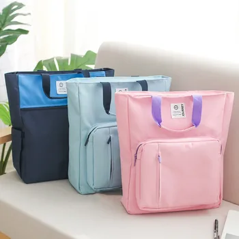 

2020 New Canvas A4 File Folder Document Book Bag Desk Paper Organizer Storage Handbag For Students School Office Stationery