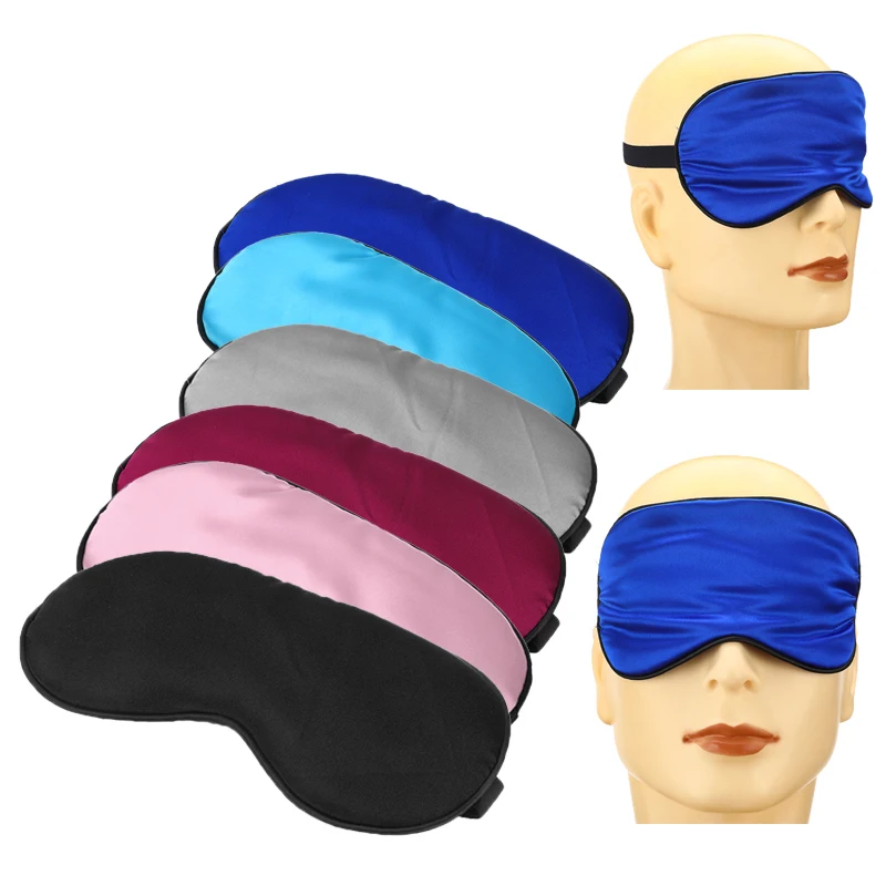 

6 Colors Silk Sleep Rest Eye Mask Eye Care Tool Padded Shade Cover Travel Relax Aid Blindfolds Health Care Instrument