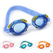 Детские плавательные очки, противотуманные, водонепроницаемые, для девочек и мальчиков, очки для плавания, милые, с рисунком краба, повседневные плавательные очки, регулируемые