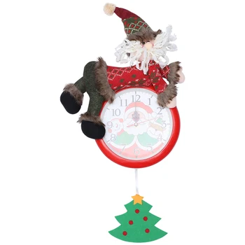

1pc Cute Wall Clock Christmas Hanging Clock for Home Party Bedroom