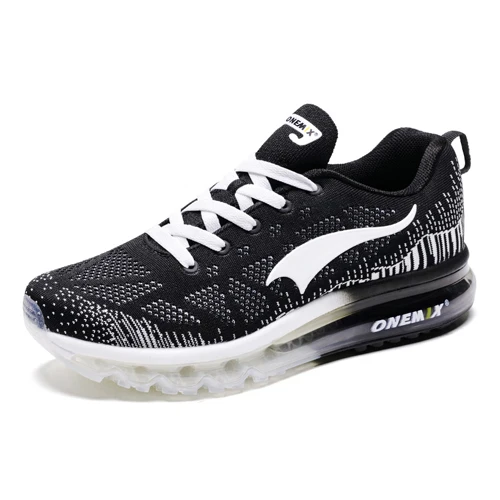 ONEMIX подушки мужские кроссовки дышащие бегун спортивный кроссовки мужская уличная спортивная обувь для ходьбы - Цвет: black White-lovers