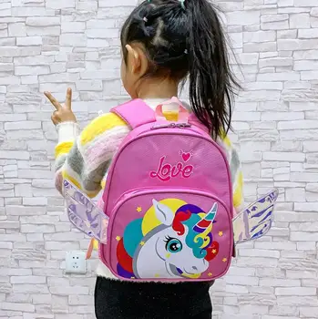 

New Cartoon backpack for girls Kids School bag Child Boys Backpack Baby Anti-lost bag Cartoon Unicorn For 3-6 years Kid Satchel