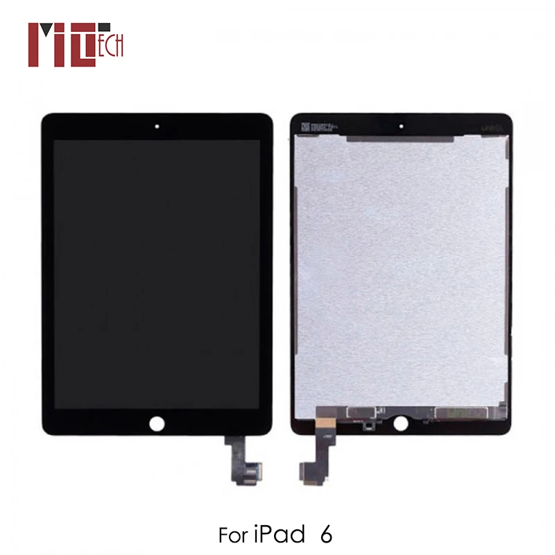 

LCD Display For iPad Air 2 For iPad 6 A1567 A1566 Touch Screen Digitizer Tablet Full Assembly Replacement Black White