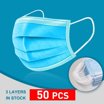 

Disposable Protective Mask 3 Layer Nonwove Ply Filter Mouth Face Mask Anti-Dust Anti-Fog Meltblown Earloop Mouth Mask