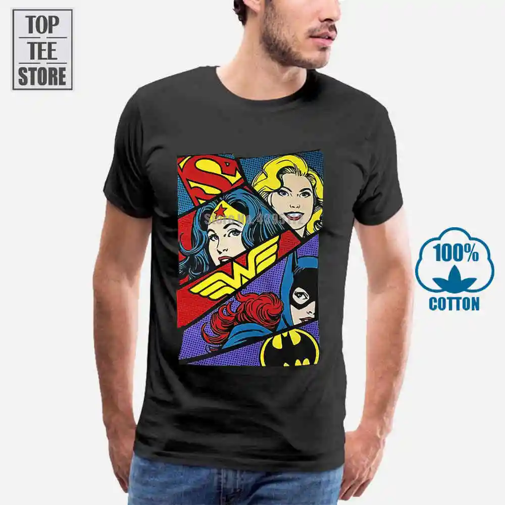 Чудо-Женщина логотип Supergirl Batgirl черная футболка Xs 2Xl | Мужская одежда