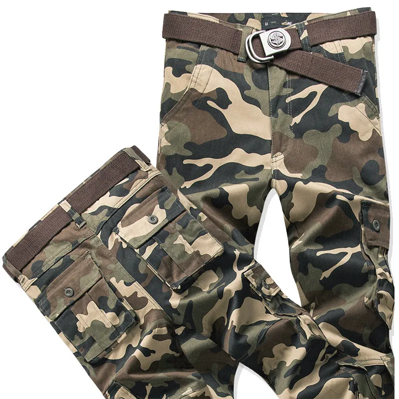 Походные брюки Camouflag мужские прямые хлопковые тактические брюки-карго со
