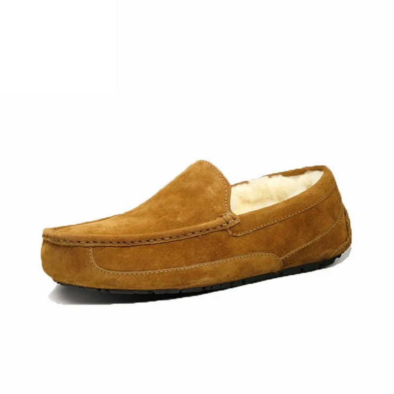 ENPLEI 2019 Hot Sale Genuine Leather Man Flats wool Fur Casual Shoes Anti-skiing snow boots high quality shoes | Обувь