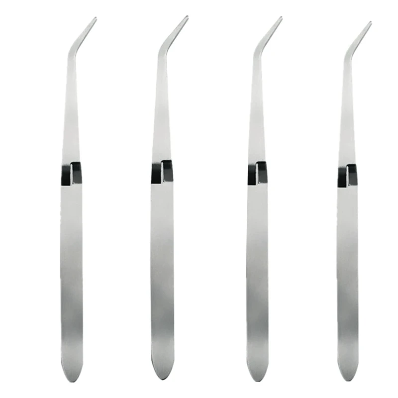 HTHL-4Pcs, профессиональный многофункциональный Пинцет из нержавеющей стали для фиксации ногтей, для фиксации УФ-геля