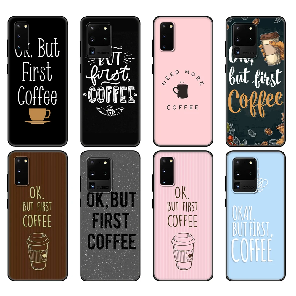 Custodia In Tpu Nero Per Samsung Galaxy S20 /S20 Plus/S20 Ultra/S20 + /S20Fe Cover Posteriore Ok Ma Primo Caffè