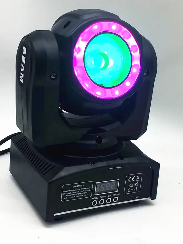 Mini cabeza móvil светодиодный 60 Вт haz escenario luz светодиодный con 12 Светодиодный SMD5050 RGB super brillante светодиодный DJ Контроль dmx de luz de punto