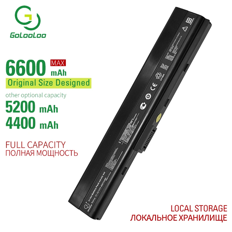 Продажа Golooloo 6 ячеек Аккумулятор для ноутбука ASUS A32 K52 A41 K52 A42 K52 K52F SX065X K52F SX074V K52J K52JB K52JC K52JE K52JK K52JR