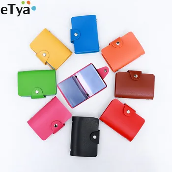 

eTya Women Men Business Credit Card Holder Wallet Purse Bag Pu Leather Name ID Card Holder Bags Case Wallet Pouch