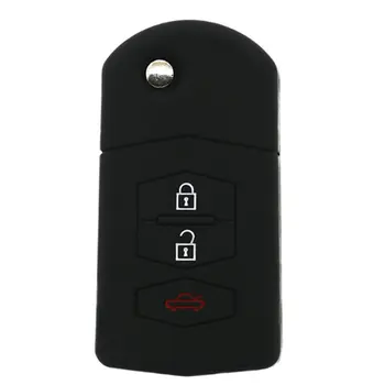 

3 Button Folding Car Remote Control Silicone Protective Sleeve Case For Mazda 6 M3 Remote Control Cover Wear Resistant