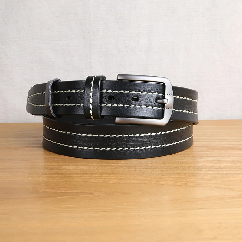 Ladies New Top Leather Belt Men's Luxury Brand Designer High Quality Business Belt Men's Fine Pin Buckle Jeans