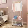 Multifunctional Clothes Hanger Storage Coat Rack Home Removable Hanging Clothes Rack With Wheels Floor Standing Coat Drying Rack 2